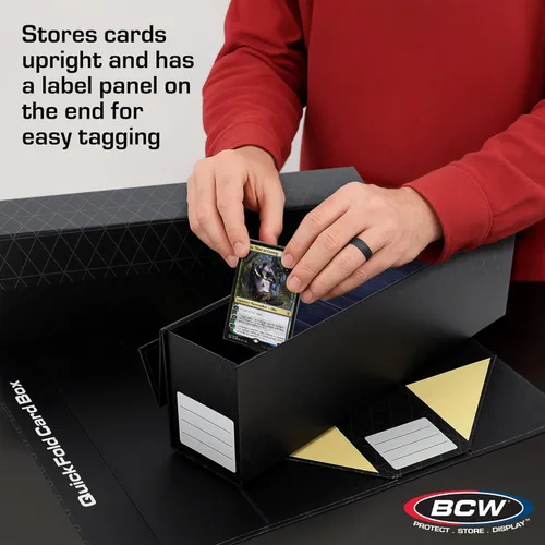 Miniatura 7 de BCW QuickFold® Cajas de almacenamiento de tarjetas para imanes y Toploaders - Paquete de 9 Caja porta tarjetas de intercambio con cierre magnético