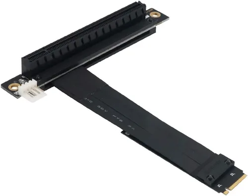 HLT Cable de extensión M.2 NGFF NVMe Key M a PCIe 3.0 X16 (ranura PCI-E en ángulo recto de 90°)