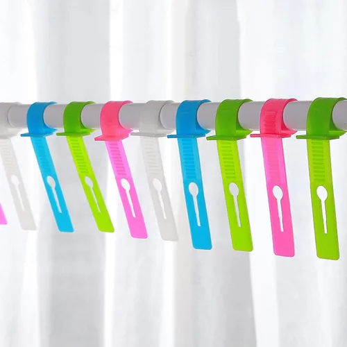 Miniatura 8 de Cabilock 40 ganchos resistentes al viento para colgar arañazos, tendedero de ropa con hebilla fija, cuerda para colgar tendedero, resistente al