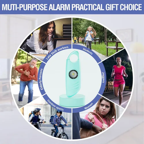 Miniatura 3 de Safe Sound - Alarma personal de 2 unidades de sirena de 140 db, llavero de luz estroboscópica, dispositivos de seguridad para mujeres, hombres