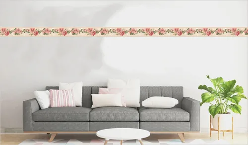 Miniatura 4 de Dundee Deco Papel tapiz para despegar y pegar DDAZBD9341 Damasco rosa verde flores de pared diseño retro, 15 pies x 7 pulgadas (15.0 ft x 7.0 in)