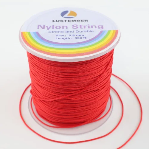 Miniatura 13 de 0.8mm de cuerda de nailon, cuerda fuerte para pulseras, cordón de nailon duradero para fabricación de joyas, pulseras, ensartado de cuentas