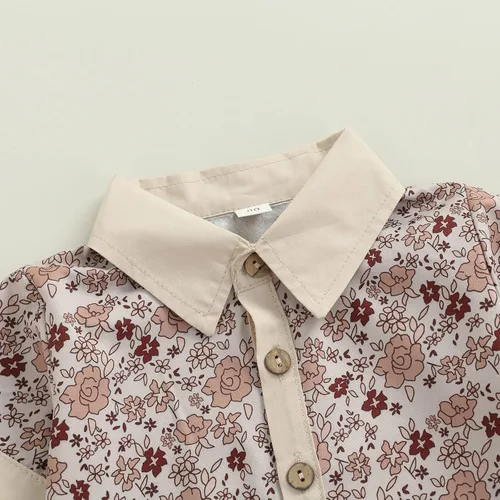Miniatura 10 de MA&BABY Conjunto familiar de verano de 0 a 6 años a juego para hermanas, vestido de hermanas, camisa para hermano, lindo estampado floral