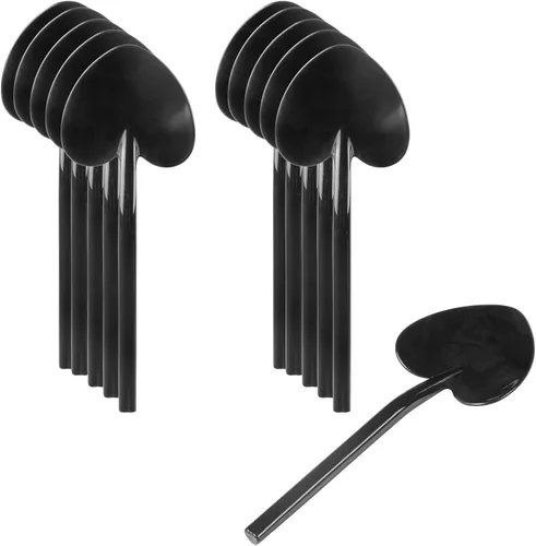 Miniatura 15 de Restaurantware Cucharas de corazón de 3.5 pulgadas x 1.25 pulgadas, 500 mini cucharas de plástico desechables, en forma de corazón para postres