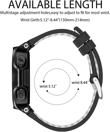 Miniatura 3 de GVangel - Correa compatible con reloj inteligente Garmin Forerunner 235, correa de silicona suave de repuesto para 220/230/235/620/630/735XT/235