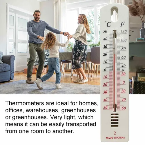 Miniatura 4 de Termómetro de habitación para interiores, juego de 6, termómetro montado en la pared, medidor de temperatura vertical, con lectura Fahrenheit