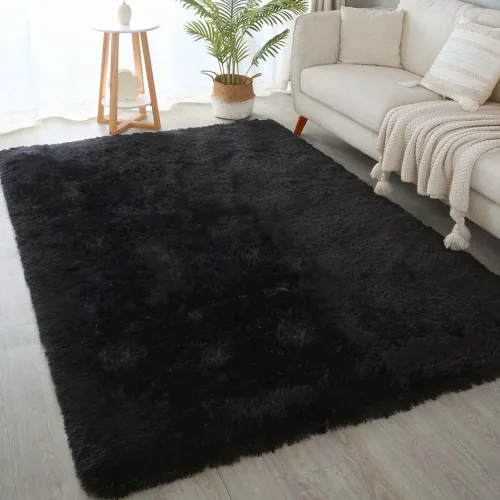 Miniatura 12 de KCHOWUA Alfombras Esponjosas y Peludas de Unicornio para Dormitorio de Niñas, 3x5 pies Lavable Antideslizante Alfombra de Área Shag Peluda para Sala