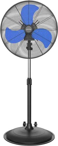 Miniatura 12 de Ventilador de pedestal con motor de CC de 18 pulgadas, ventilador oscilante de alta velocidad de 4900 CFM, control remoto, ventilador de pie