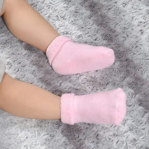 Miniatura 4 de JAKIDAR 6 pares de calcetines de bebé gruesos y cálidos para recién nacidos de algodón