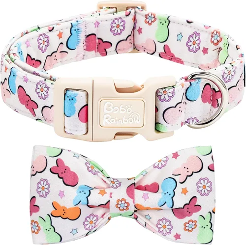 Miniatura 16 de Collar para perro, con estampado de tiburón, collar para cachorro, collar para mascotas, collar de lazo para perros, suave, duradero, ajustable, A