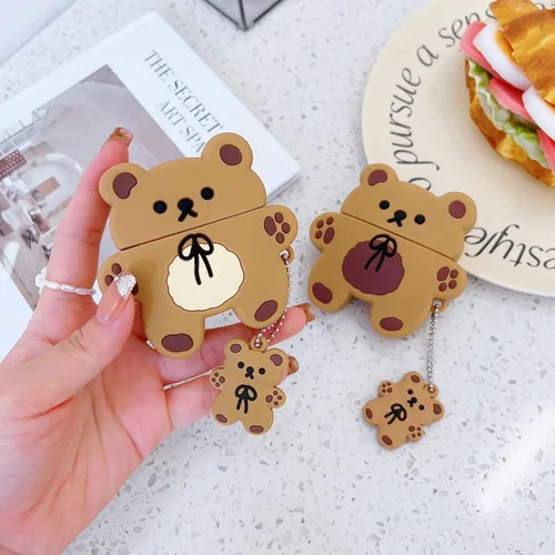 Miniatura 6 de Funda 3D 3D de pato+pollito para AirPod 3ª, funda 3D linda de dibujos animados para mujeres y niñas, niños, elegante, elegante, encantadora, kawaii