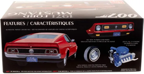 Miniatura 3 de AMT James Bond 1971 Ford Mustang Mach I 1:25 Kit de modelo a escala 1:25 (AMT1187M)
