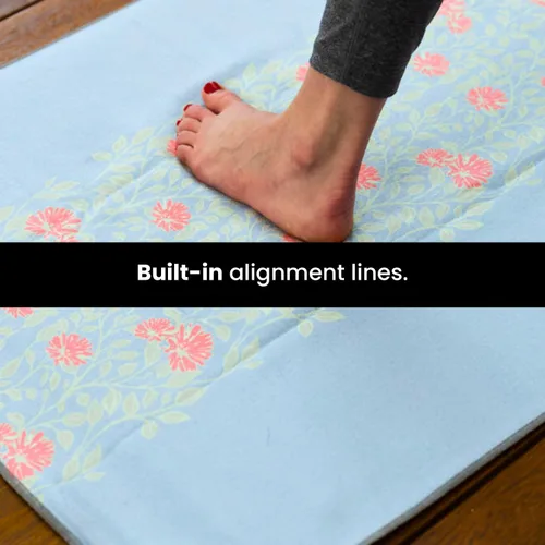 Miniatura 7 de Yoga Drip - Toalla de yoga antideslizante con bolsillos en las esquinas, puntos de agarre de silicona y líneas de alineación sutiles, absorbe