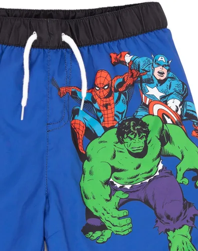 Miniatura 3 de Marvel Traje de baño para niños, traje de baño azul Hulk Spider-Man