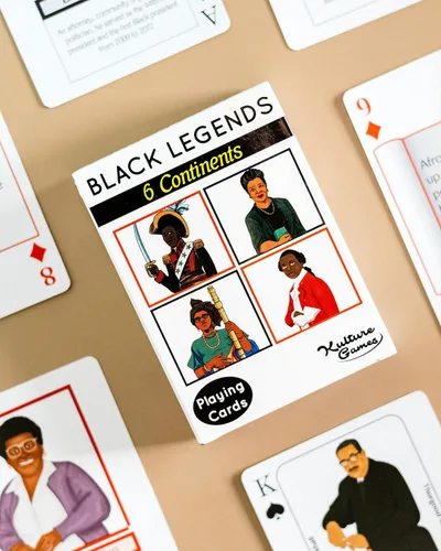 Miniatura 2 de Kulture Games Playing Cards: Black Legends - Juego de cartas de trivia de leyendas para familia y adultos - Historia negra inspiradora