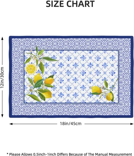 Miniatura 4 de Juego de 4 manteles individuales de lino lavables para cocina, comedor, decoración de mesa