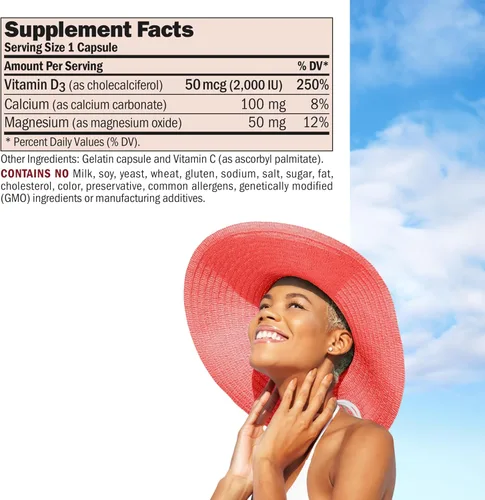 Miniatura 2 de Andrew Lessman Vitamina Cápsulas – Alta Potencia, esencial para la absorción de calcio, apoya la salud de los huesos, la función muscular saludable