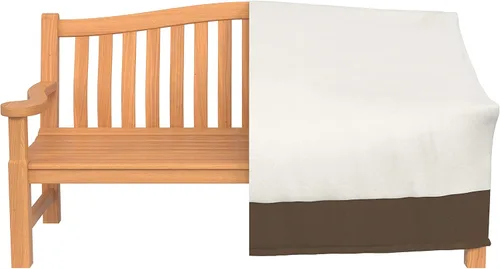Miniatura 4 de Amazon Basics Funda de sofá de 2 plazas para exteriores, funda para muebles de patio, impermeable, anti-UV, duradera, beige/marrón