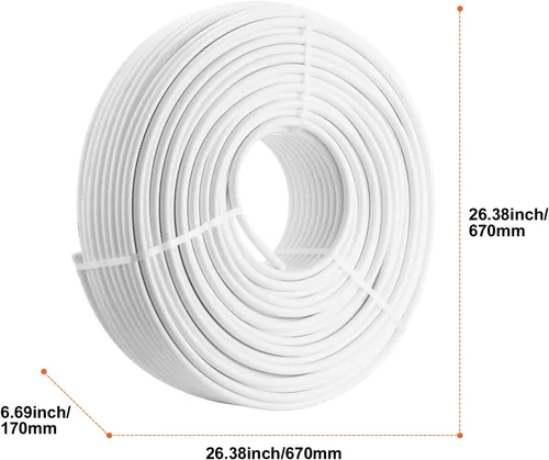 Miniatura 9 de VEVOR Tubo PEX radiante compuesto de aluminio y plástico de 656 pies - 5/8 pulgadas de diámetro, 0.08 pulgadas de grosor, barrera de oxígeno, capa