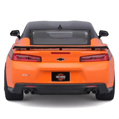 Miniatura 5 de Maisto 1:24 H-D Custom - Chevrolet Camaro ZL1 2017, Negro/Naranja