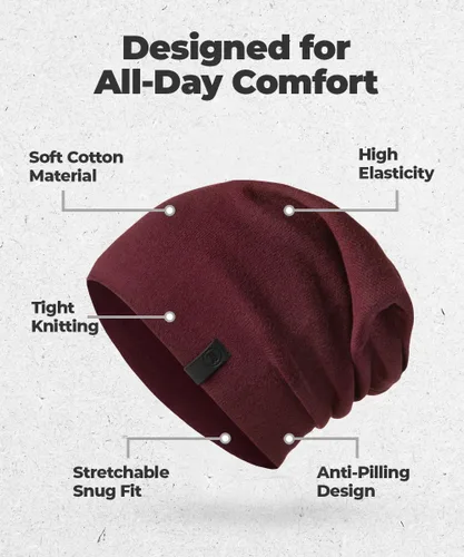 Miniatura 4 de Gorro cálido y holgado Gorro diario deliciosamente suave en cuchillo fino