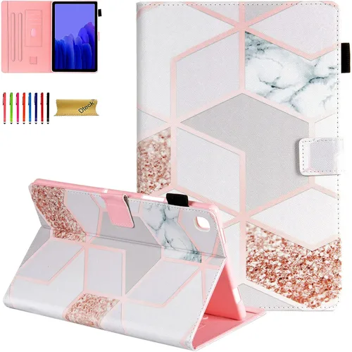 Miniatura 15 de Dteck Funda protectora de piel sintética con ranuras para tarjetas y función de soporte ajustable, para Samsung Galaxy Tab A7 de 10.4 pulgadas
