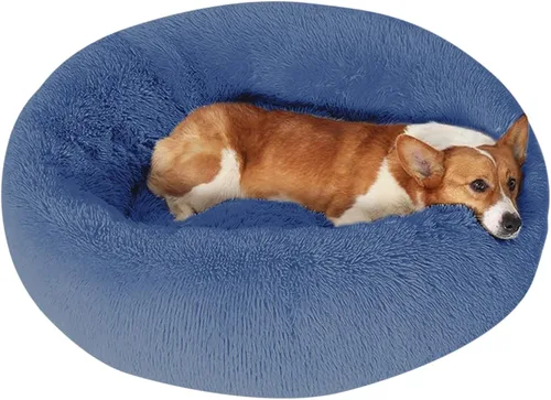 Miniatura 63 de JOLLYVOGUE - Cama para perros y gatos, cama relajante y antiestrés para mascotas y perros pequeños, cojín esponjoso en forma de dona para mascotas