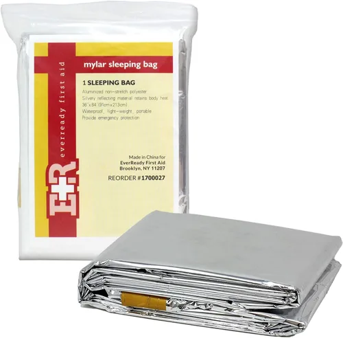 Miniatura 6 de Ever Ready First Aid Saco de dormir para acampar de supervivencia de Mylar para espacio de emergencia 36" x 84