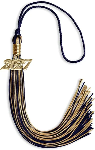 Miniatura 313 de Endea Graduation - Borla de doble color mixto con fecha dorada (negro/dorado antiguo, 2021)