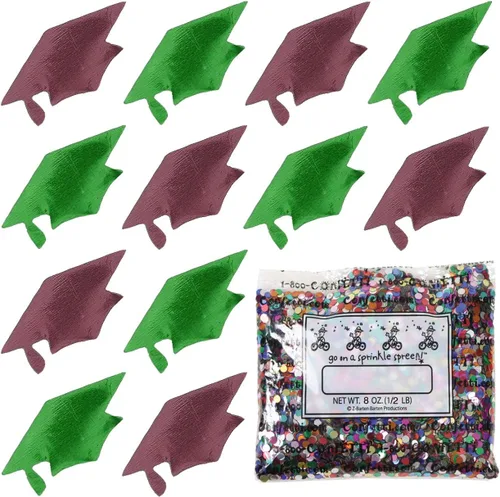 Miniatura 188 de Confetti Grad Cap Negro, Azul Marino Combo - 2 bolsas de media onza (1 oz)
