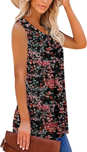 Miniatura 3 de Camisetas sin mangas para mujer y camisetas florales de verano de manga corta