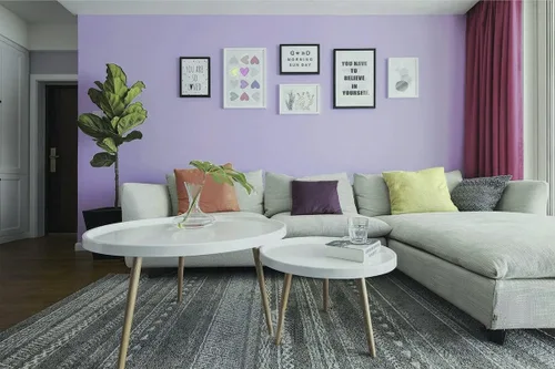 Miniatura 5 de Papel tapiz morado de despegar y pegar de 197" x 17.7" pulgadas, papel tapiz de color sólido, papel de contacto autoadhesivo removible para cubrir