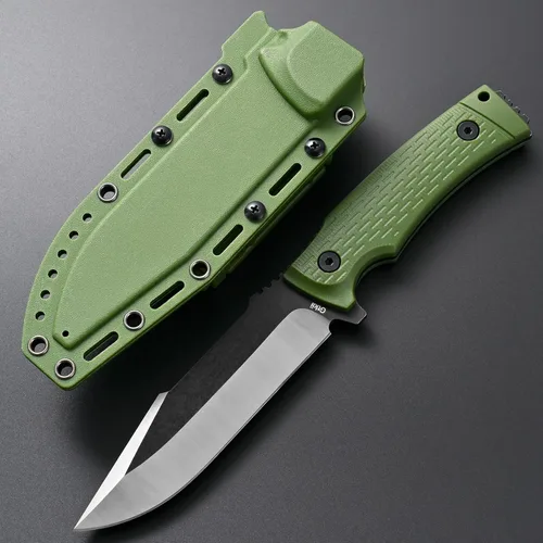 Miniatura 2 de Gtkii GTK3 cuchillo de hoja fija con hoja de acero AUS-8, mango de nylon y fibra de vidrio, cuchillo de espiga completa, herramientas EDC