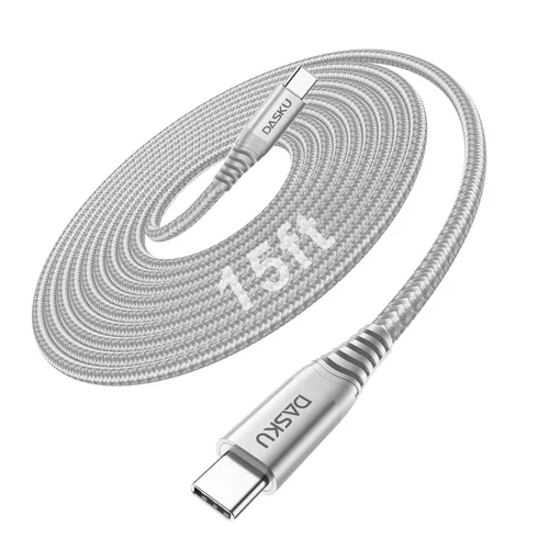 Miniatura 24 de Cable USB C a USB C extra largo de 100 W [paquete de 15 pies/2 unidades] Cable de carga rápida compatible con iPhone 17/17 Pro Max, iPhone 16 Negro