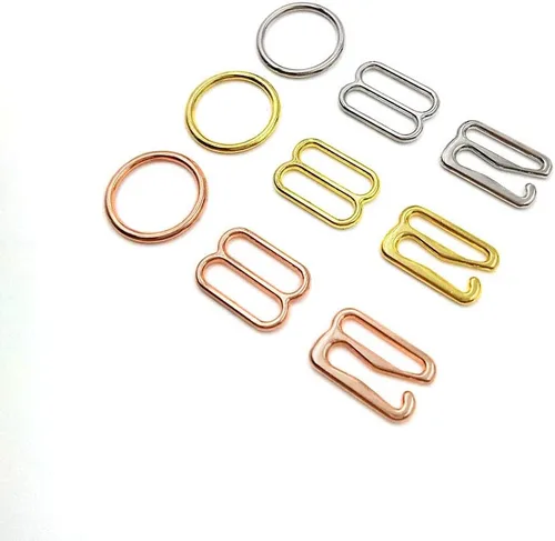 Sujetadores Anillos Deslizadores Y Ganchos Ajustadores De Correa Varios Tamaños Ropa Interior Accesorios De Ajuste De Sujetador Fabricación De Oro