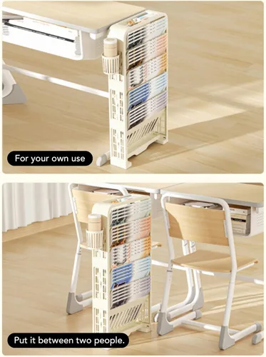 Miniatura 4 de Diydeg Estantería de almacenamiento para libros de 6 niveles, estantería extraíble y única, carrito de almacenamiento delgado para libros, estante