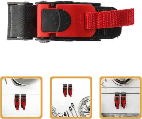 Miniatura 8 de 4pcs Motorcycle Helmet Chin Strap Buckle Replacement Kit with Metal Lock Buckles, Easy-pull Quick Release Clips for Universal Electric Motorcycle