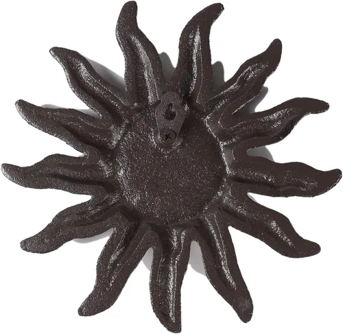 Miniatura 4 de BRASSTAR Hierro fundido 7.9 '' Sun Face Wall Decor Sun Art Escultura Colgante de pared para el hogar Jardín Casa Patio Tienda TQGJPT503
