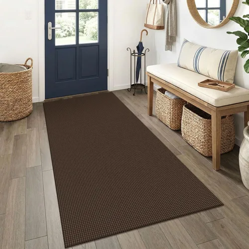 Miniatura 25 de EARTHALL Alfombra de pasillo 3x14 pies, alfombras lavables extra largas para pasillos, tejidas, antideslizante, alfombra trenzada para entrada