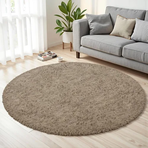 Miniatura 30 de Alfombra de Área 8x10 para Sala de Estar: Alfombras Shag Gris Claro Ultra Suaves y Esponjosas, Alfombra Grande Difusa de Felpa