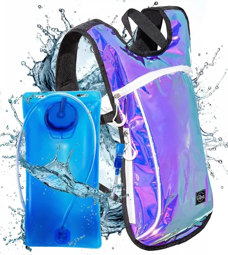 Miniatura 16 de Vibe Festival Gear Mochila de hidratación con bolsa de agua de 2 L para mujeres, hombres, adolescentes y niños, Hydropack Hydro Sports, al aire