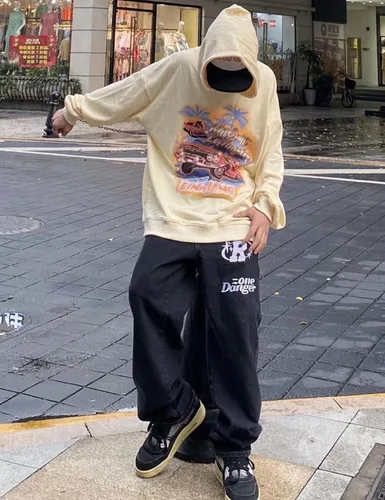 Miniatura 4 de Y2k Jeans - Pantalones de mezclilla para hombre, holgados, vintage, gráficos, estéticos, hip hop, pantalones de mezclilla Y2k Fashion Streetwear