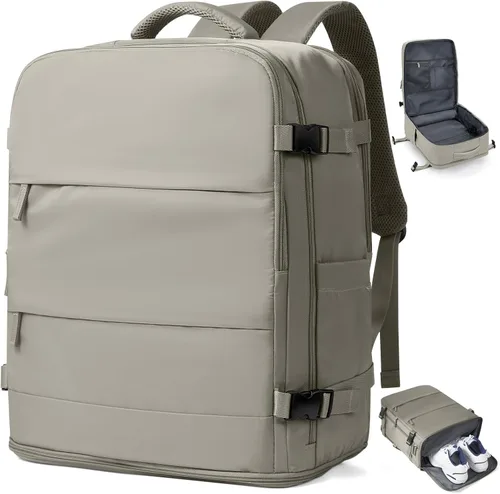 Miniatura 83 de coowoz Mochila grande de viaje para mujeres y hombres, mochila de transporte, mochila para senderismo impermeable, mochila deportiva para Rosa