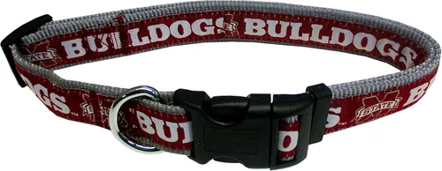 Pets First Collar Universitario para MASCOTAS NUEVA VERSIÓN Mississippi State Bulldogs Collar para Perro, Talla Large. Mejor Color de Equipo