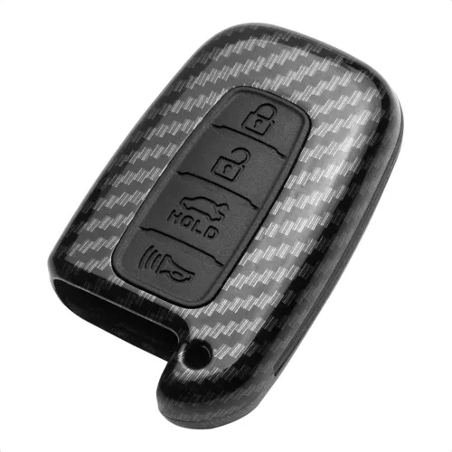 Funda para llavero con cubierta negra Compatible con Hyundai Azera Elantra GT EQUUS Genesis Coupe Santa FE Sonata Tucson Veloster para KIA Borrego
