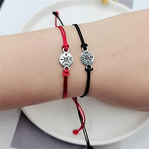 Miniatura 2 de YALLNASL Regalo de aniversario de Navidad para parejas, amigos, pulseras de amistad a juego para marido, esposa, mejores amigos, juego de pulseras