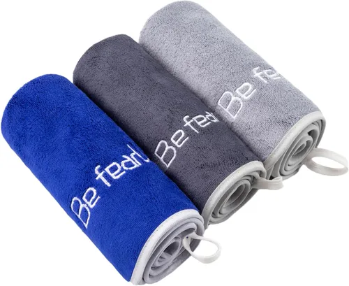 Miniatura 12 de Juego de toallas de gimnasio de microfibra para hombres y mujeres, toallas súper suaves y de secado rápido para fitness, yoga, ciclismo, natación