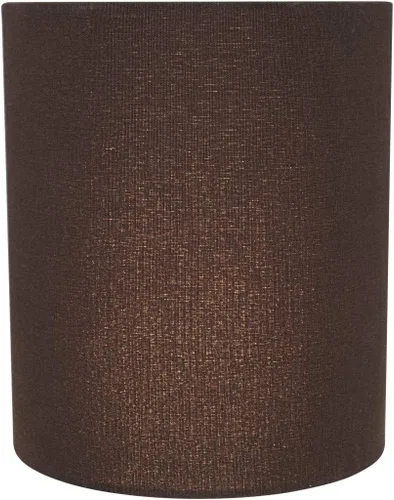 Miniatura 3 de Aspen Creative 58500A Drum Uno - Pantalla de lámpara en marrón oscuro, parte superior de 6.5 pulgadas x 6.5 pulgadas inferior x 7.5 pulgadas