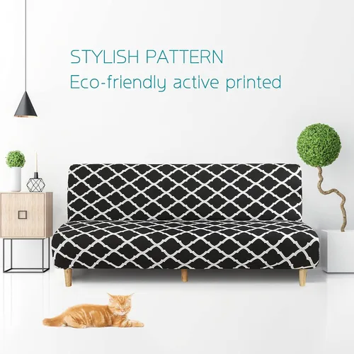 Miniatura 2 de Beacon Funda elástica para sofá para mascotas funda elástica de poliéster y elastano, protectora de muebles lavable sofá sin brazos, plegable, funda