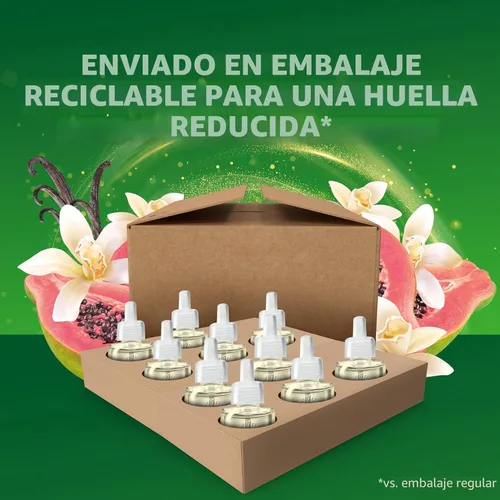 Miniatura 8 de Air Wick Plug-In - Recambios de aceite perfumado, 10 unidades, vainilla y papaya rosa, ambientador, aceites esenciales, ecológicos